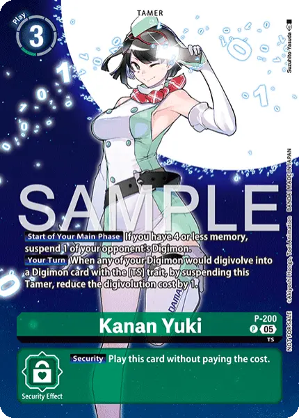 Digimon TCG Card 'P-200' 'Kanan Yuki'