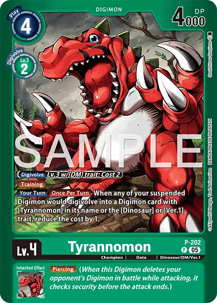 Digimon TCG Card 'P-202_P2' 'Tyrannomon'