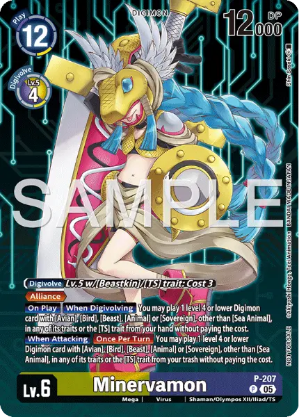 Digimon TCG Card 'P-207' 'Minervamon'