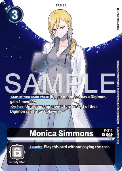 Digimon TCG Card 'P-211' 'Monica Simmons'