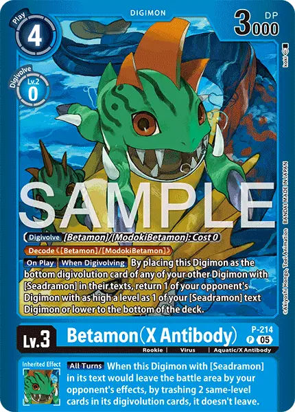 Digimon TCG Card 'P-214_P2' 'Betamon (X Antibody)'
