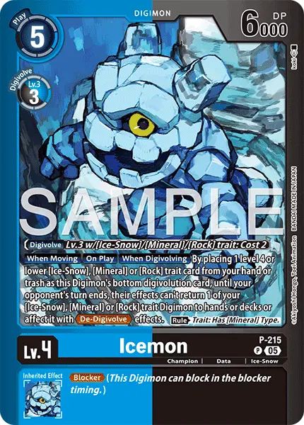 Digimon TCG Card 'P-215_P2' 'Icemon'