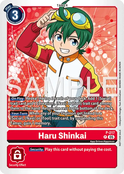 Digimon TCG Card 'P-217' 'Haru Shinkai'