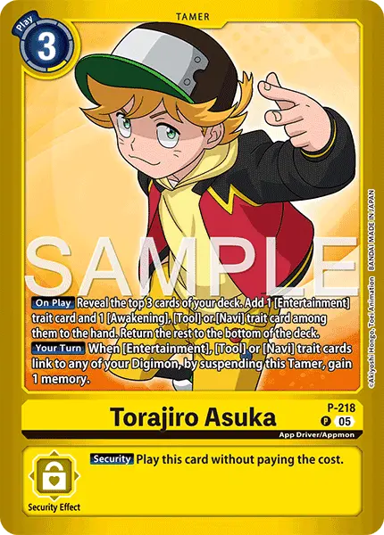 Digimon TCG Card 'P-218_P2' 'Torajiro Asuka'