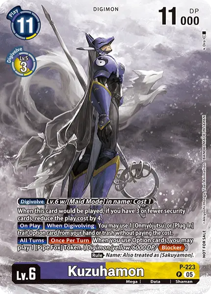 Digimon TCG Card 'P-223' 'Kuzuhamon'