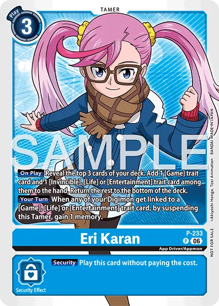 Digimon TCG Card 'P-233' 'Eri Karan'