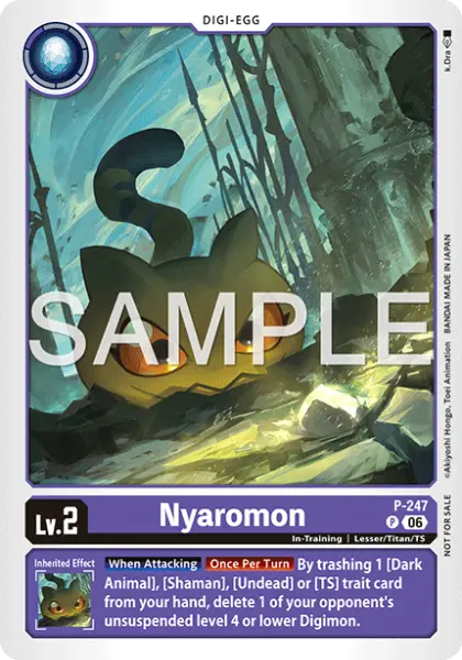 Digimon TCG Card 'P-247' 'Nyaromon'