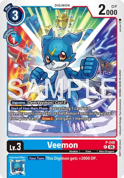 Digimon TCG Card 'P-248' 'Veemon'