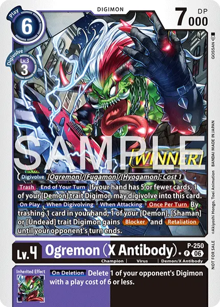 Digimon TCG Card 'P-250_P1' 'Ogremon (X Antibody)'