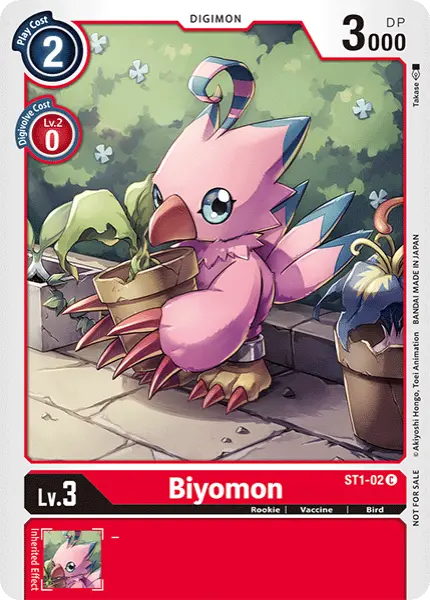 Digimon TCG Card 'ST1-002_P2' 'Biyomon'