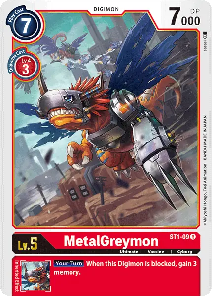 Digimon TCG Card 'ST1-009' 'MetalGreymon'