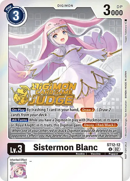 Digimon TCG Card 'ST12-012_P1' 'Sistermon Blanc'