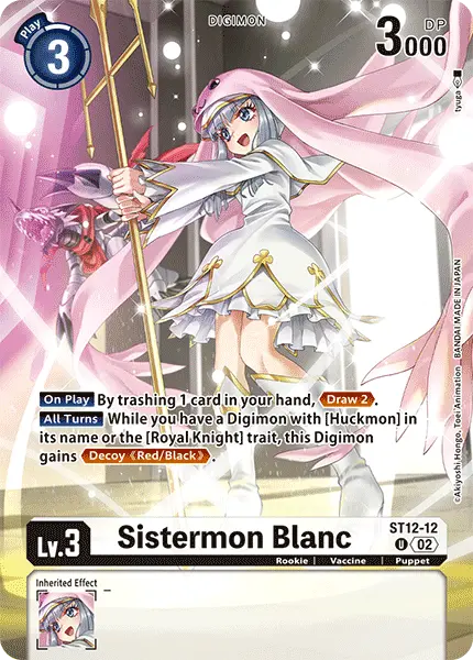 Digimon TCG Card 'ST12-012_P3' 'Sistermon Blanc'