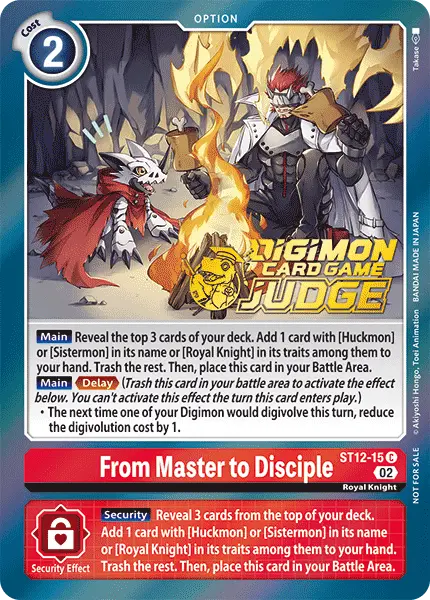 Digimon TCG Card ST12-15_P1 From Master to Disciple