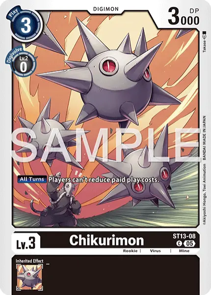 Digimon TCG Card 'ST13-008_P1' 'Chikurimon'