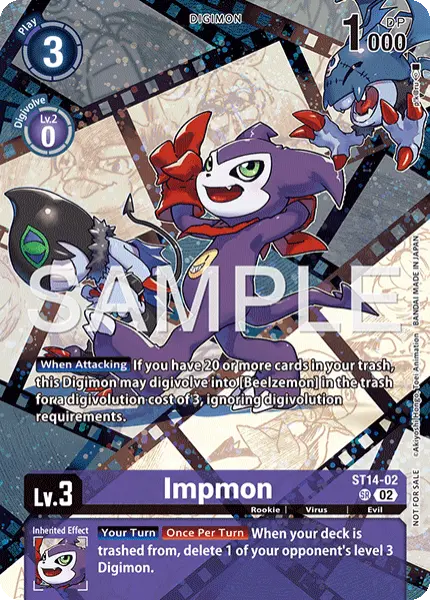 Digimon TCG Card 'ST14-002_P2' 'Impmon'