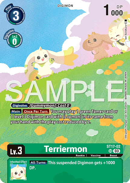 Digimon TCG Card 'ST17-002_P2' 'Terriermon'