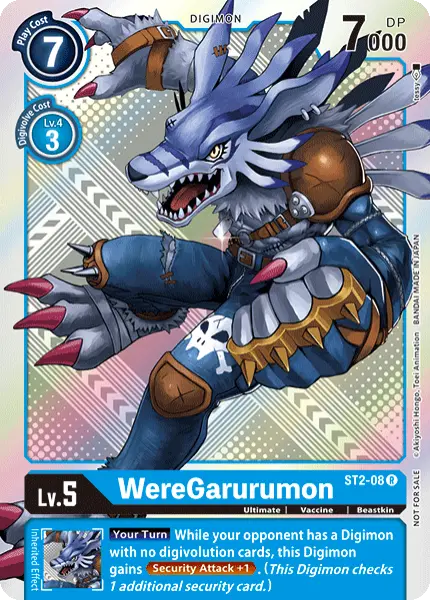 Digimon TCG Card 'ST2-008_P1' 'WereGarurumon'