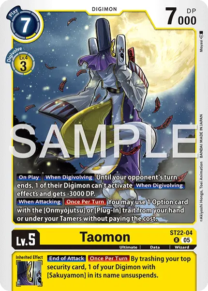 Digimon TCG Card 'ST22-004' 'Taomon'