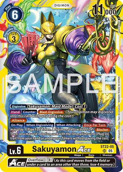 Deck Sakuyamon - 1st with preview of card ST22-005