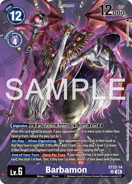 Digimon TCG Card 'ST22-014' 'Barbamon'