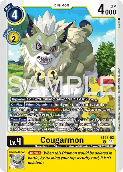Digimon TCG Card 'ST23-003' 'Cougarmon'