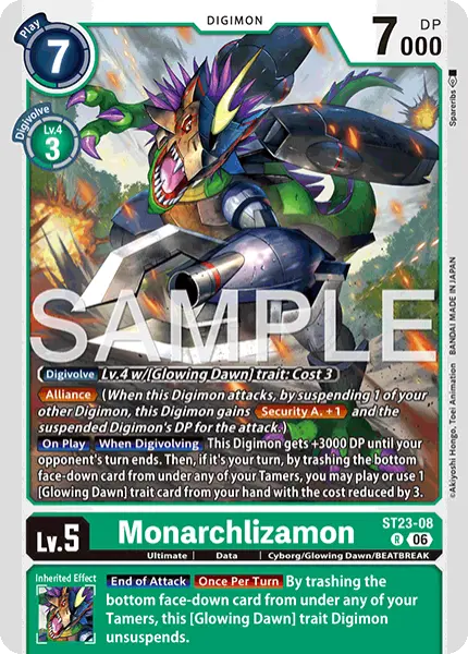 Digimon TCG Card 'ST23-008' 'Monarchlizamon'
