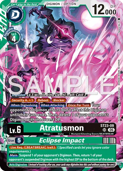Deck Glowing Dawn - 4th with preview of card ST23-009