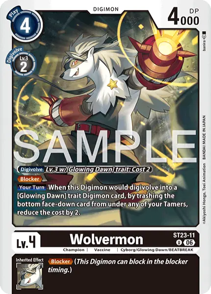Digimon TCG Card 'ST23-011' 'Wolvermon'
