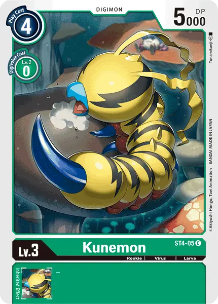 Digimon TCG Card 'ST4-005' 'Kunemon'