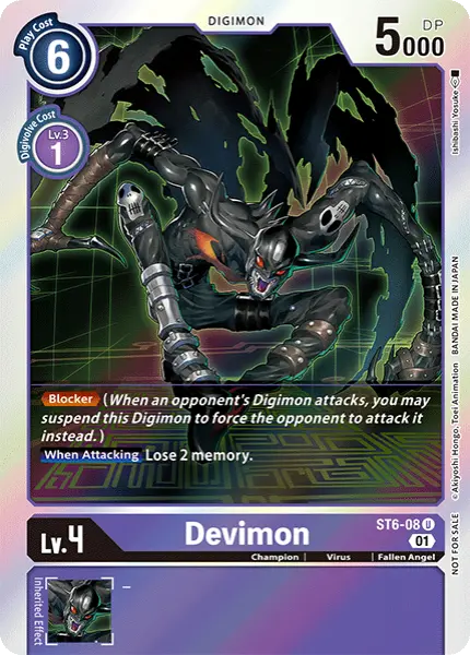 Digimon TCG Card 'ST6-008_P5' 'Devimon'