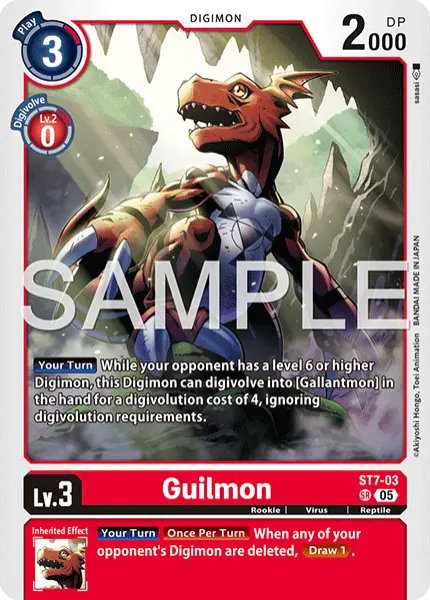 Digimon TCG Card 'ST7-003_P5' 'Guilmon'