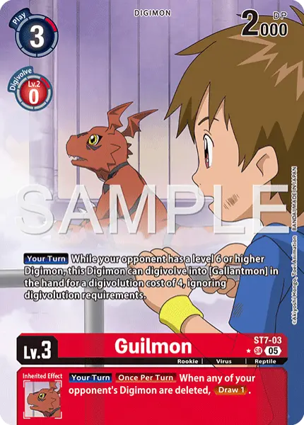 Digimon TCG Card 'ST7-003_P6' 'Guilmon'